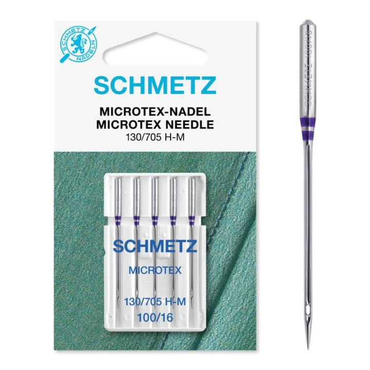 Schmetz 130/705 H-M Microtex Nähmaschinennadeln, Farbe 100 – Metall bei Lieblingsgarn