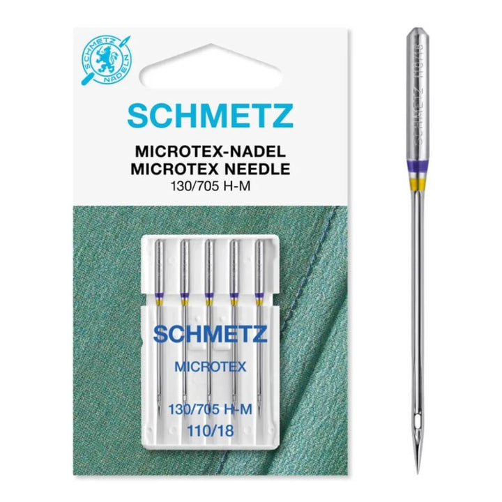 Schmetz 130/705 H-M Microtex Nähmaschinennadeln, Farbe 110 – Metall bei Lieblingsgarn