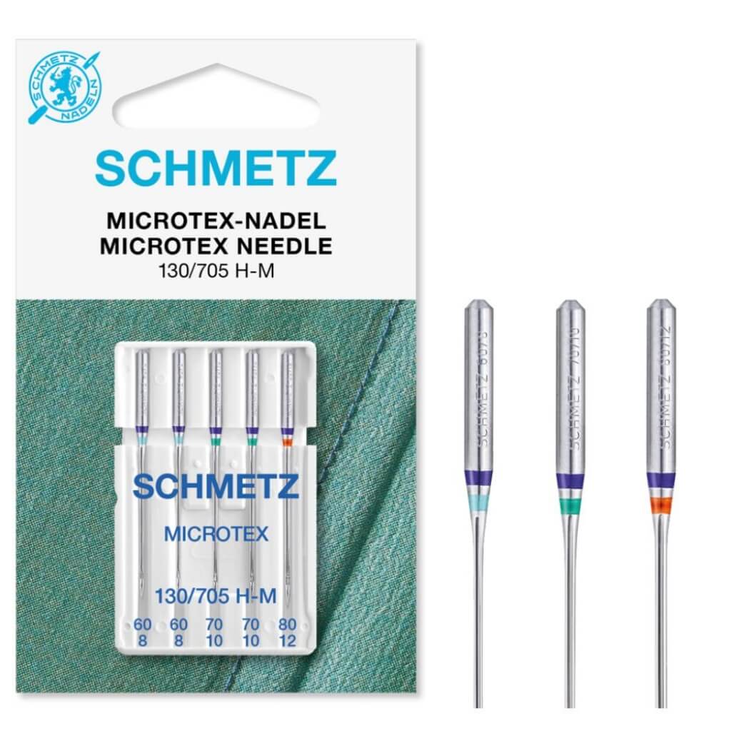 Schmetz 130/705 H-M Microtex Nähmaschinennadeln, Farbe Sortiert 60 80 – Metall bei Lieblingsgarn