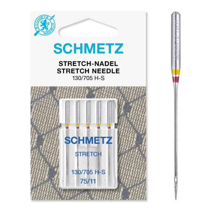 Schmetz Nähmaschinennadeln Stretch 130/705 H-S, Farbe 75/10 – Metall bei Lieblingsgarn