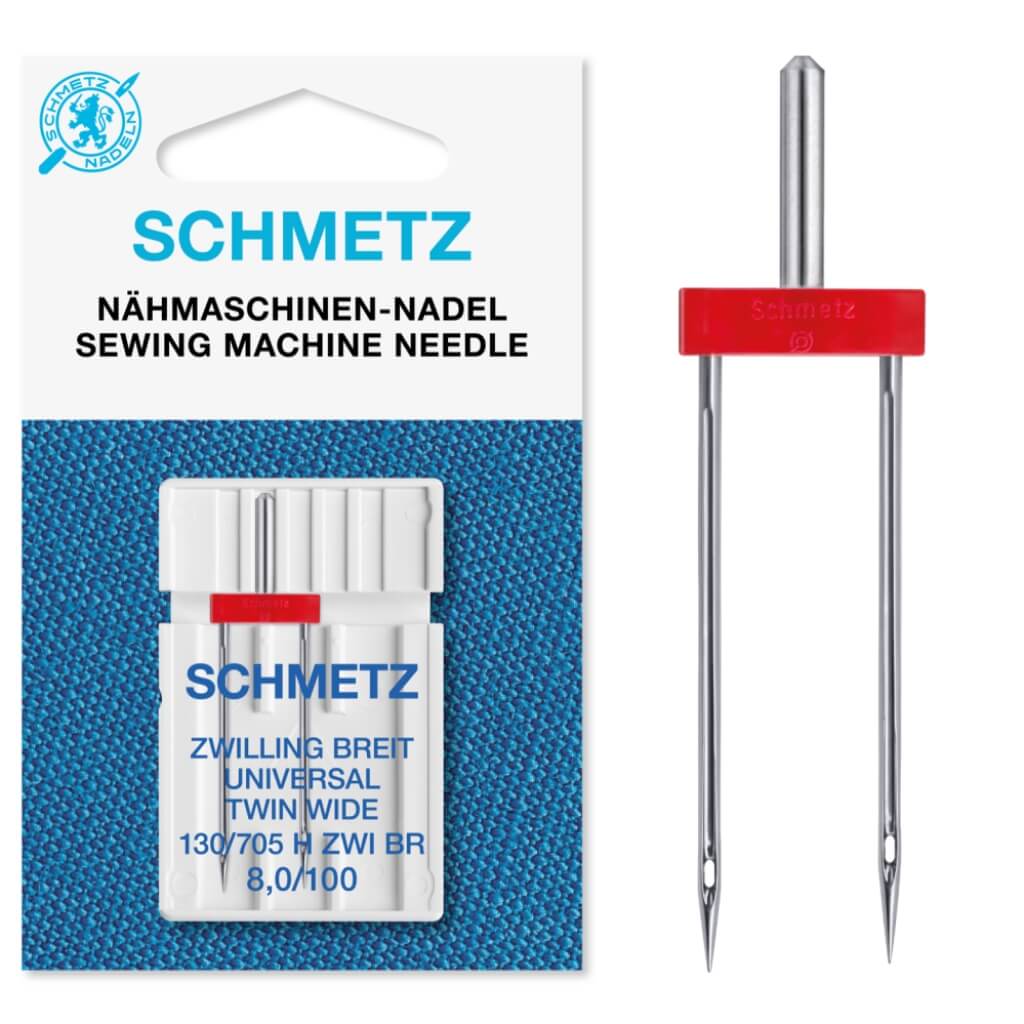 Schmetz Universal Zwillingsnadel 130/705 H-ZWI, Farbe 100 – Metall bei Lieblingsgarn