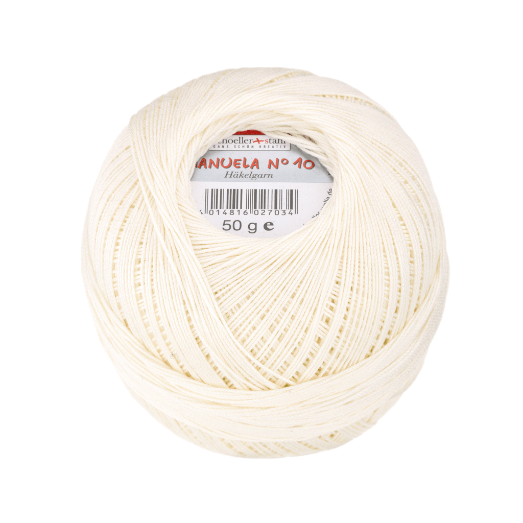 Schoeller + Stahl Häkelgarn Manuela 10 50 g, Farbe 2   Natur – Baumwolle bei Lieblingsgarn