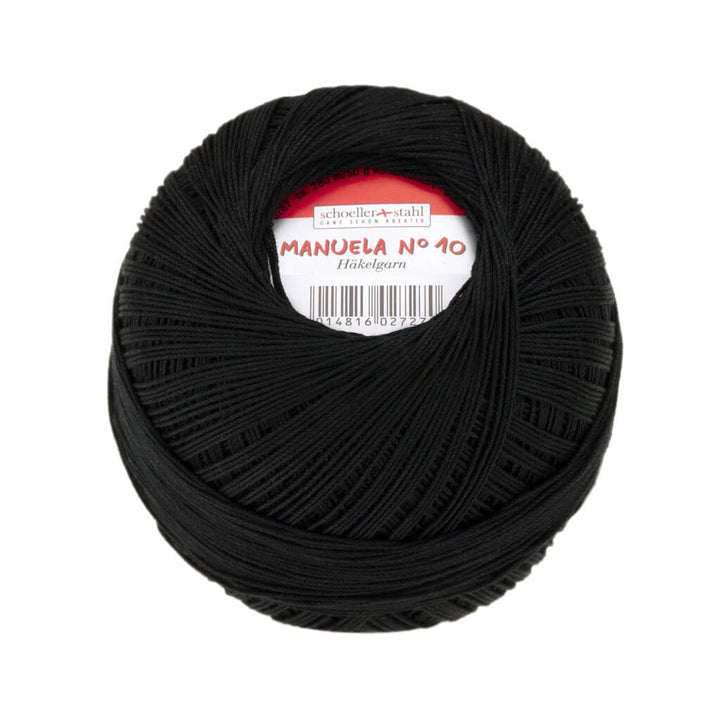 Schoeller + Stahl Häkelgarn Manuela 10 50 g, Farbe 31 Schwarz – Baumwolle bei Lieblingsgarn