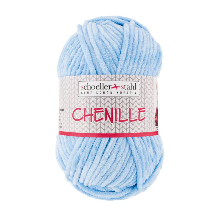 Schoeller + Stahl Chenille, Farbe 08 Hellblau – Polyester bei Lieblingsgarn