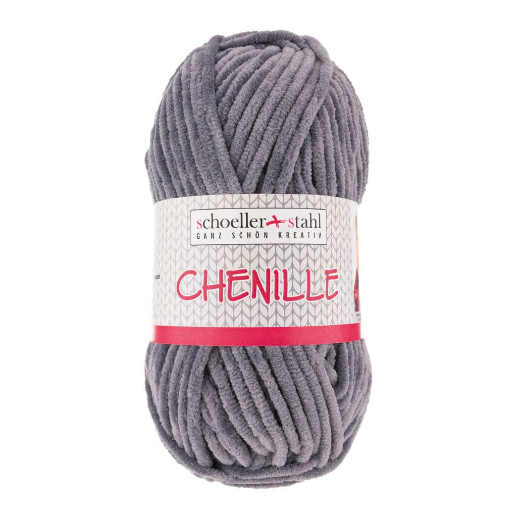 Schoeller + Stahl Chenille, Farbe 14 Hellgrau – Polyester bei Lieblingsgarn