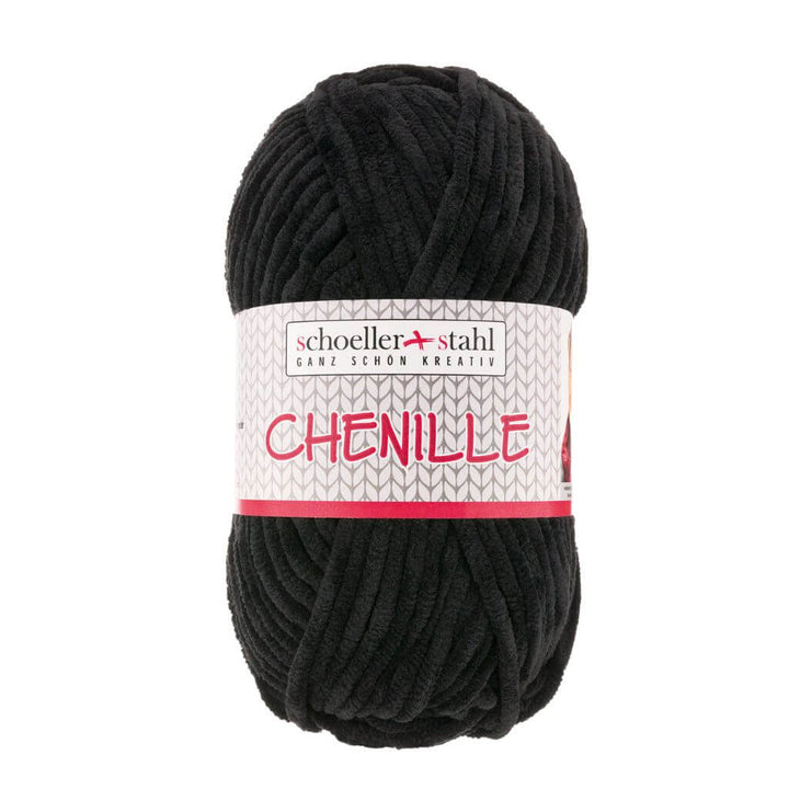 Schoeller + Stahl Chenille, Farbe 15 Schwarz – Polyester bei Lieblingsgarn