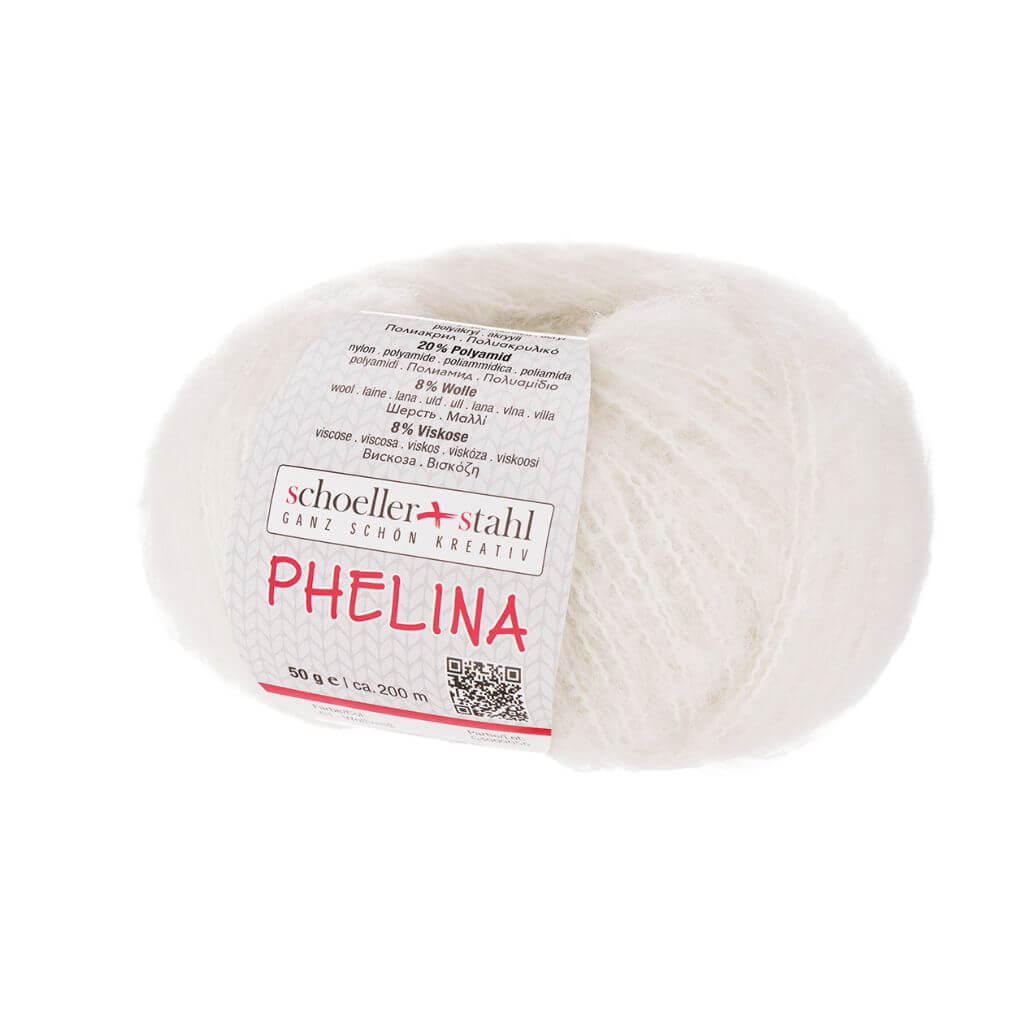 Schoeller + Stahl Phelina, Farbe 01 Weiss – Schurwolle, Synthetik und Viskose bei Lieblingsgarn