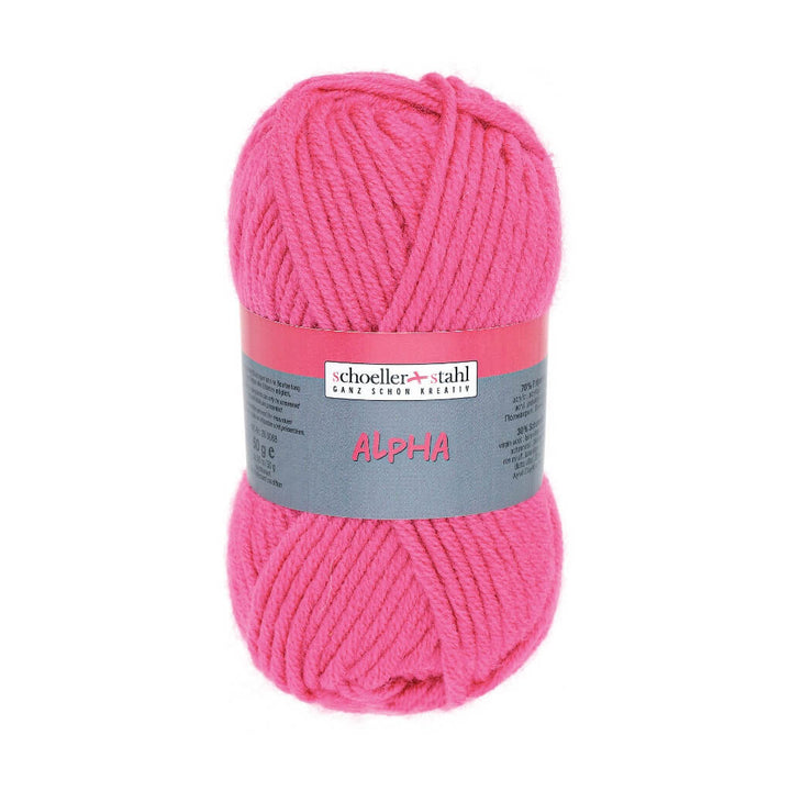 Schoeller + Stahl Schoeller+Stahl Alpha 50g, Farbe 40 Neonpink – Schurwolle und Synthetik bei Lieblingsgarn