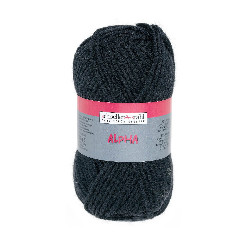 Schoeller + Stahl Schoeller+Stahl Alpha 50g, Farbe 2 Schwarz – Schurwolle und Synthetik bei Lieblingsgarn