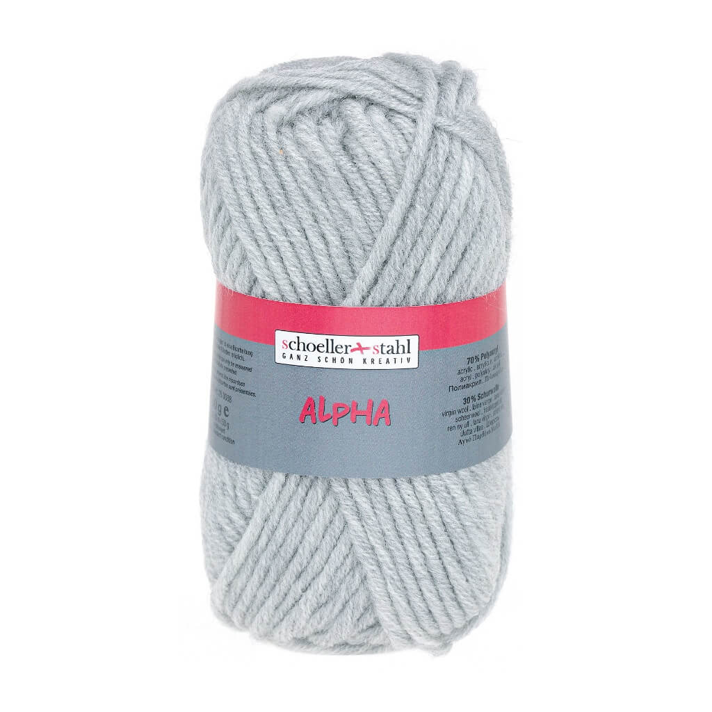 Schoeller + Stahl Schoeller+Stahl Alpha 50g, Farbe 12 Silber meliert – Schurwolle und Synthetik bei Lieblingsgarn