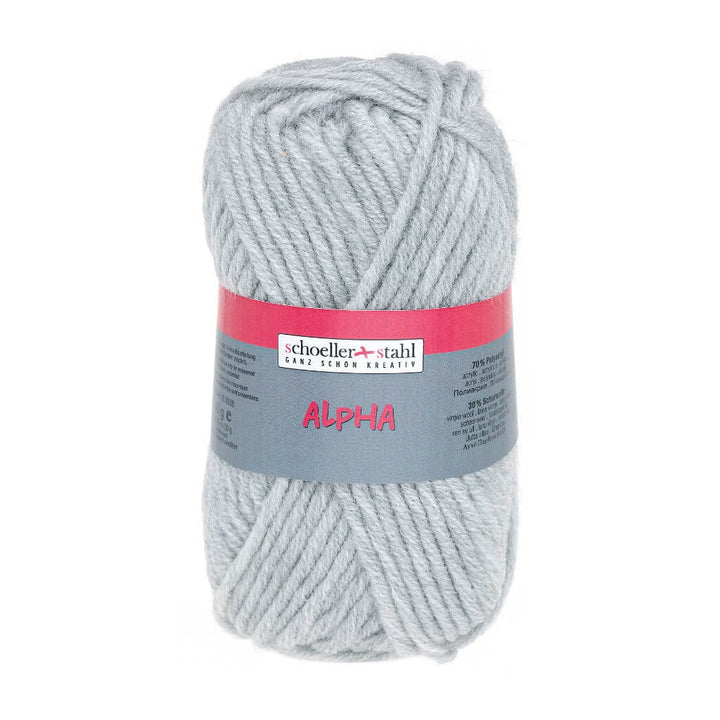 Schoeller + Stahl Schoeller+Stahl Alpha 50g, Farbe 12 Silber meliert – Schurwolle und Synthetik bei Lieblingsgarn