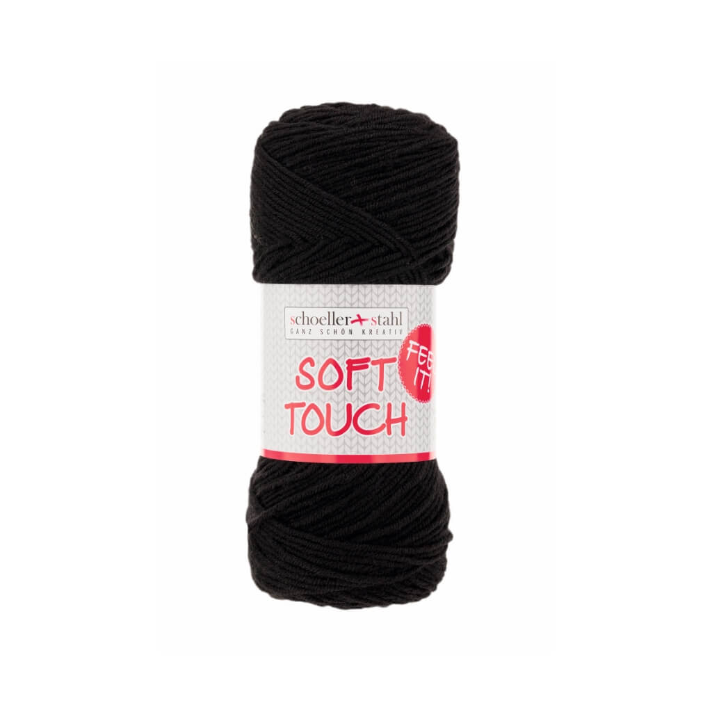 Schoeller + Stahl Schoeller+Stahl Soft Touch 50g, Farbe 2 Schwarz – Schurwolle und Synthetik bei Lieblingsgarn