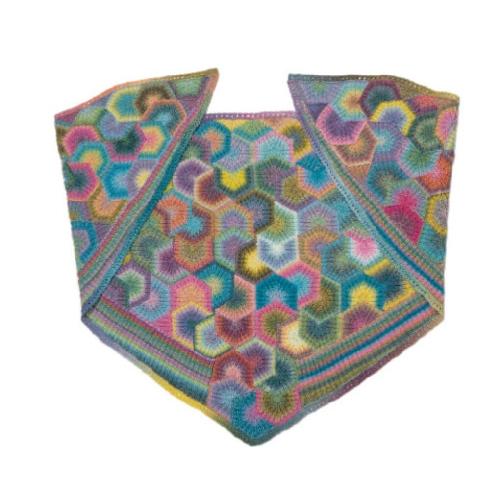 Schoppel Wolle Umhang Hexagon Pinwheel Strickanleitung - Schoppel Design bei bei bei bei Lieblingsgarn