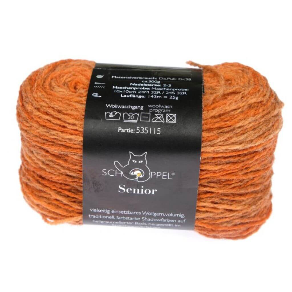 Schoppel Wolle Senior, Farbe 2608 Möhre Inspiration Dibadu – Schurwolle bei Lieblingsgarn
