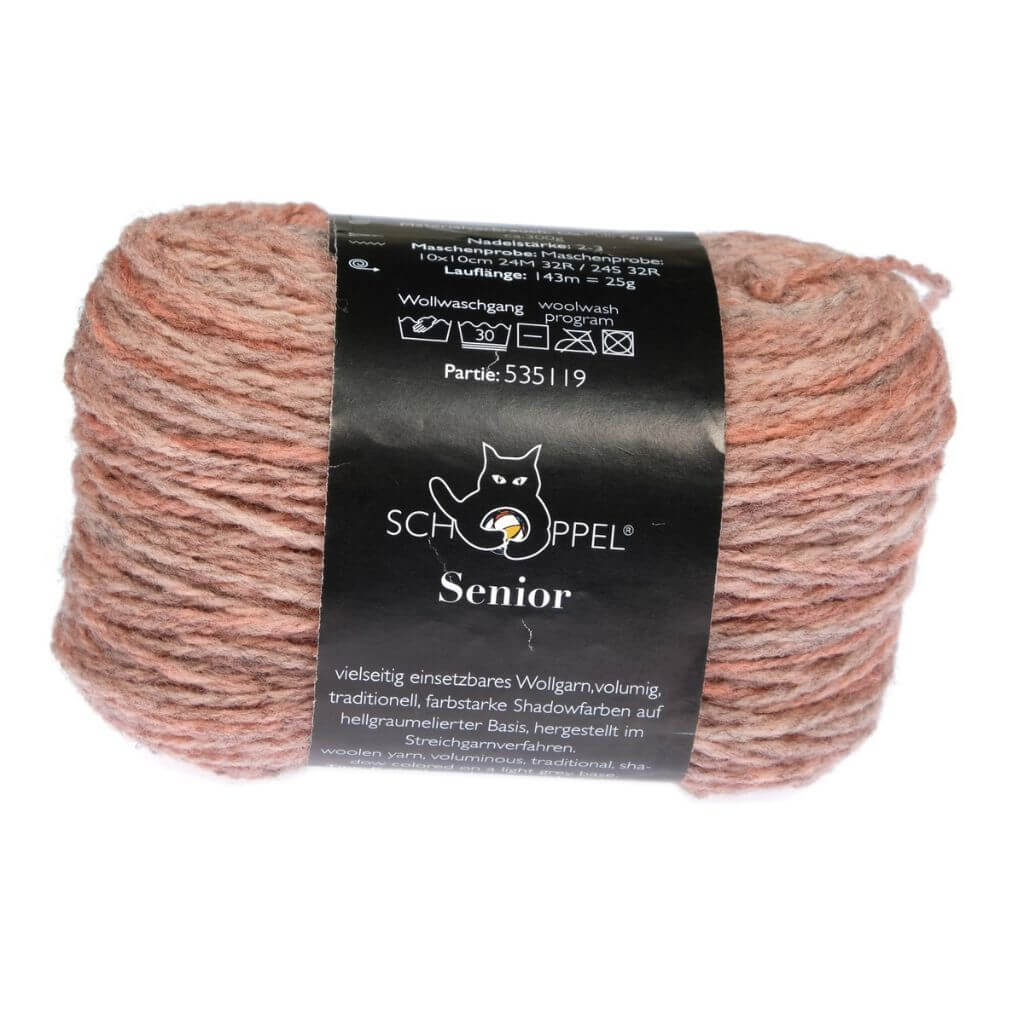 Schoppel Wolle Senior, Farbe 2611 Lachs Inspiration Dibadu – Schurwolle bei Lieblingsgarn