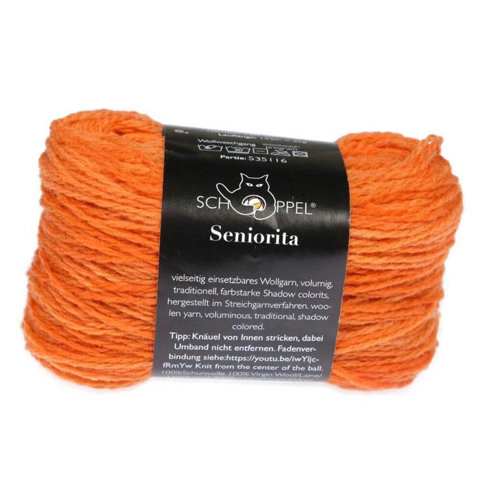 Schoppel Wolle Seniorita, Farbe 2608 Möhre Inspiration Dibadu – Schurwolle bei Lieblingsgarn