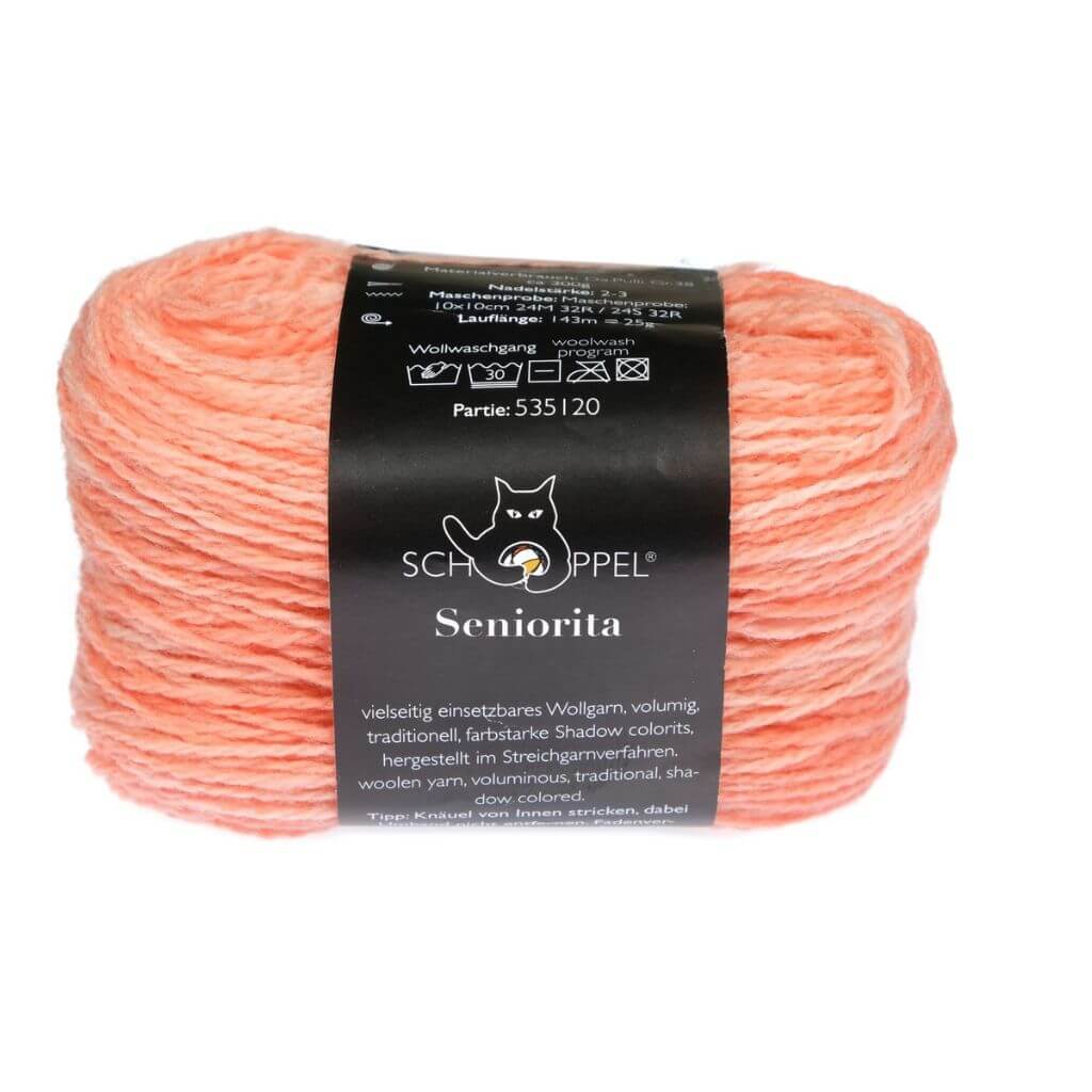 Schoppel Wolle Seniorita, Farbe 2611 Lachs Inspiration Dibadu – Schurwolle bei Lieblingsgarn