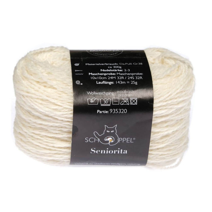 Schoppel Wolle Seniorita, Farbe 980 Natur – Schurwolle bei Lieblingsgarn