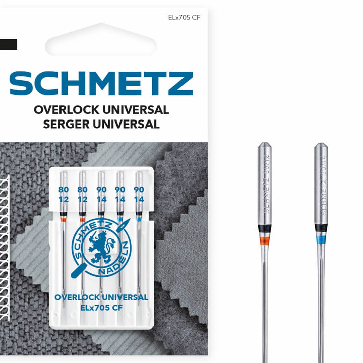 Schmetz Universal Overlock-Nadeln ELx705 CF, Farbe Sortiert 80 90 – Metall bei Lieblingsgarn