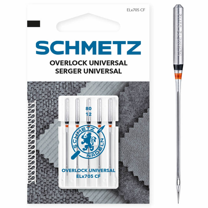 Schmetz Universal Overlock-Nadeln ELx705 CF, Farbe 80 – Metall bei Lieblingsgarn
