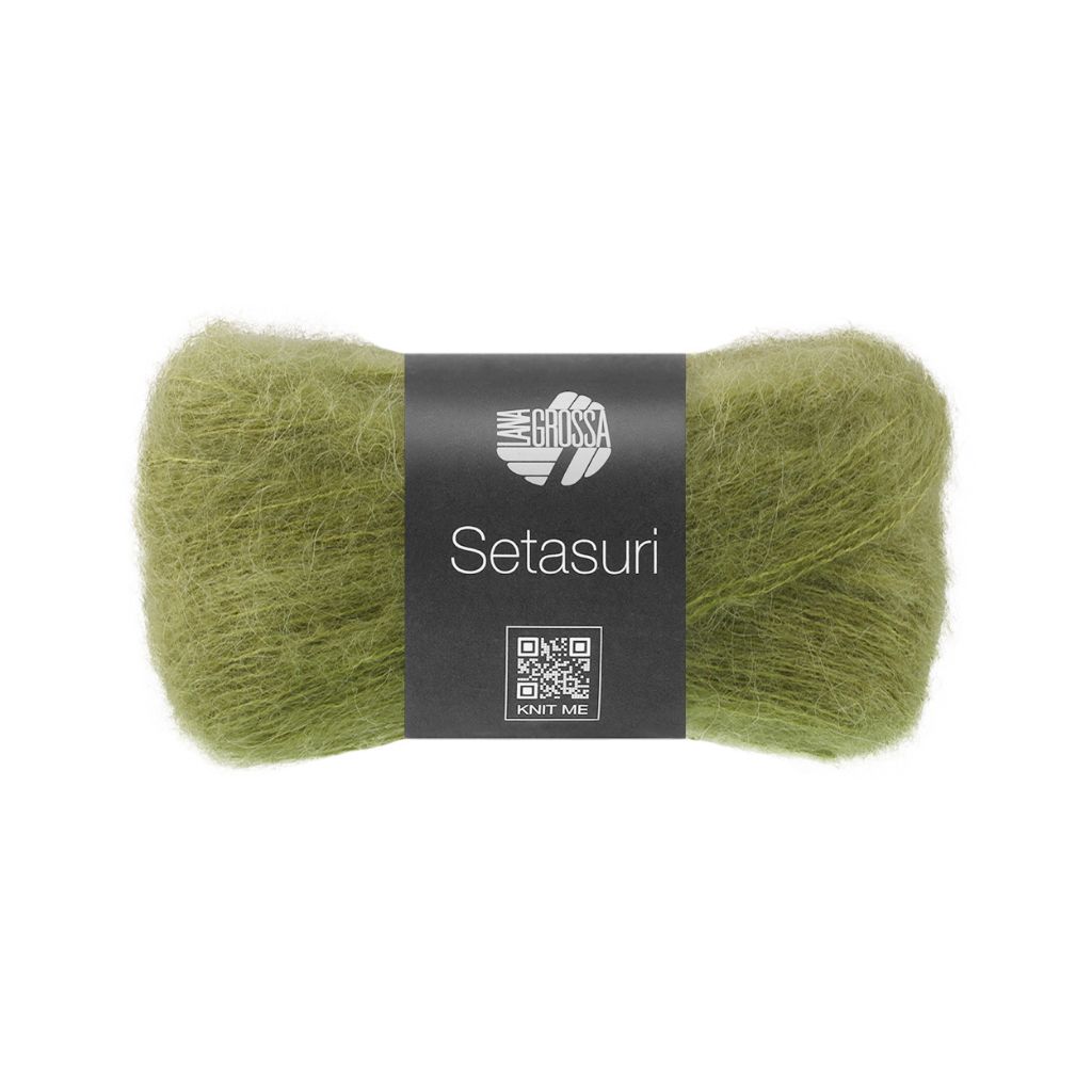 Lana Grossa Setasuri, Farbe 82 Oliv – Alpaka und Seide bei Lieblingsgarn