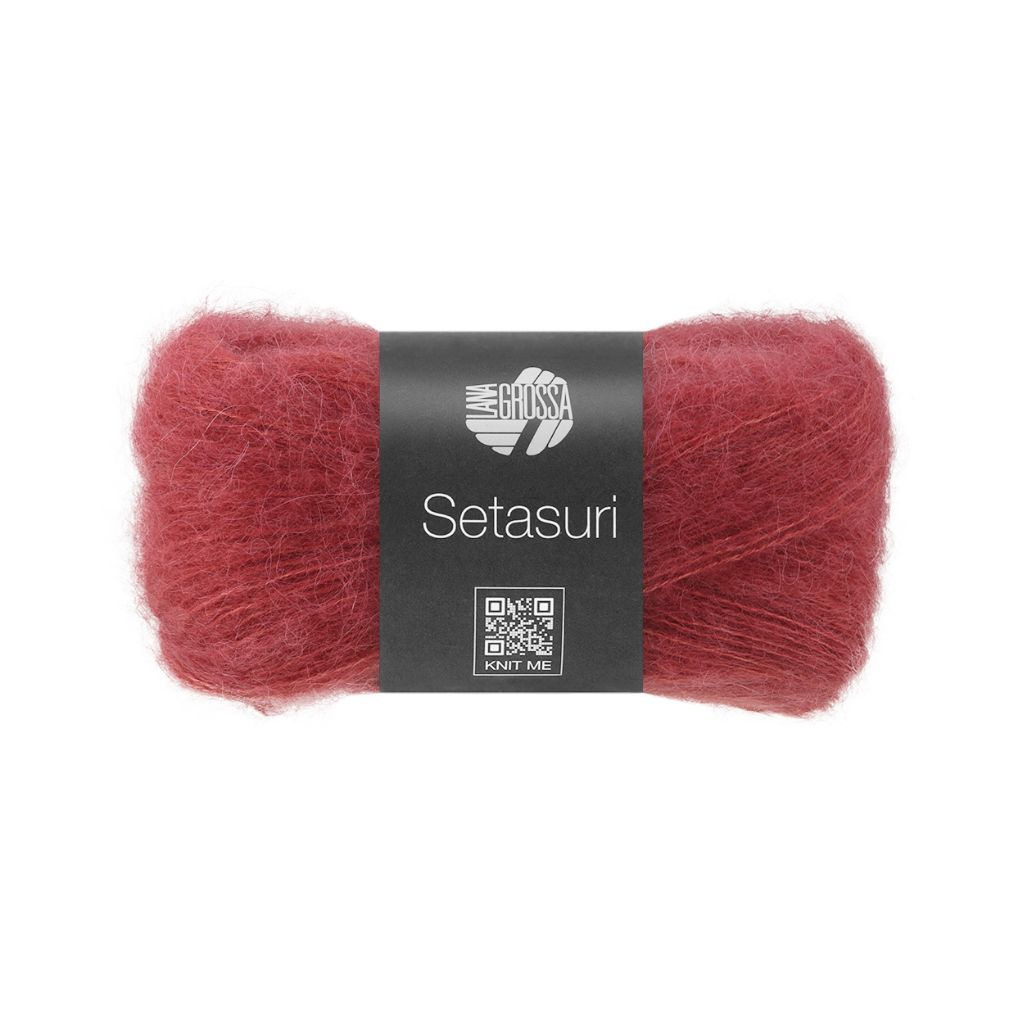 Lana Grossa Setasuri, Farbe 87 Indischrot – Alpaka und Seide bei Lieblingsgarn