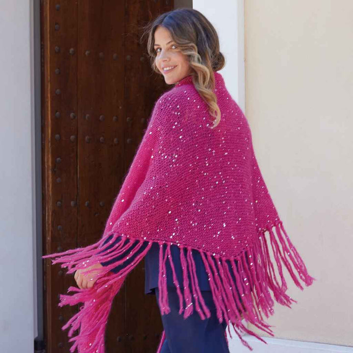 Katia Stola aus Silky Mohair Pailletes Strickanleitung – Bild 2 von 3 bei Lieblingsgarn