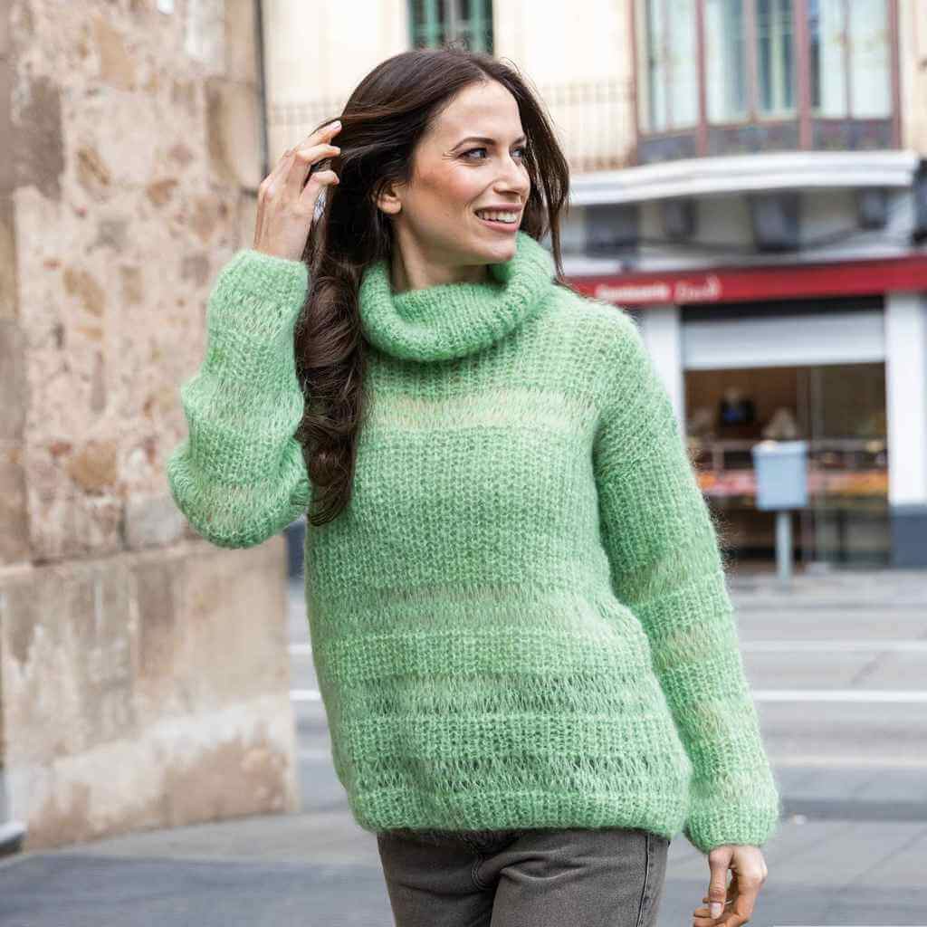 Weiter Rollkragenpullover aus Ingenua Strickanleitung - Katia (PDF)