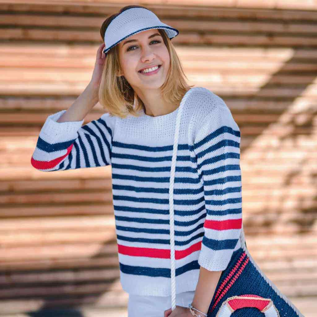 Pullover im Marinelook Strickanleitung – Gründl (PDF)