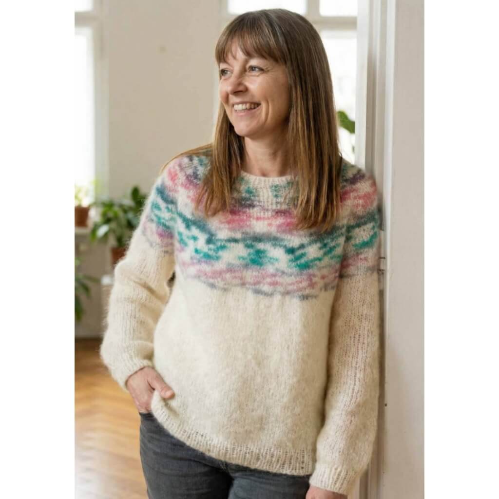 Wonder Sweater Top Down mit Rundpasse Strickanleitung - Gründl (PDF)