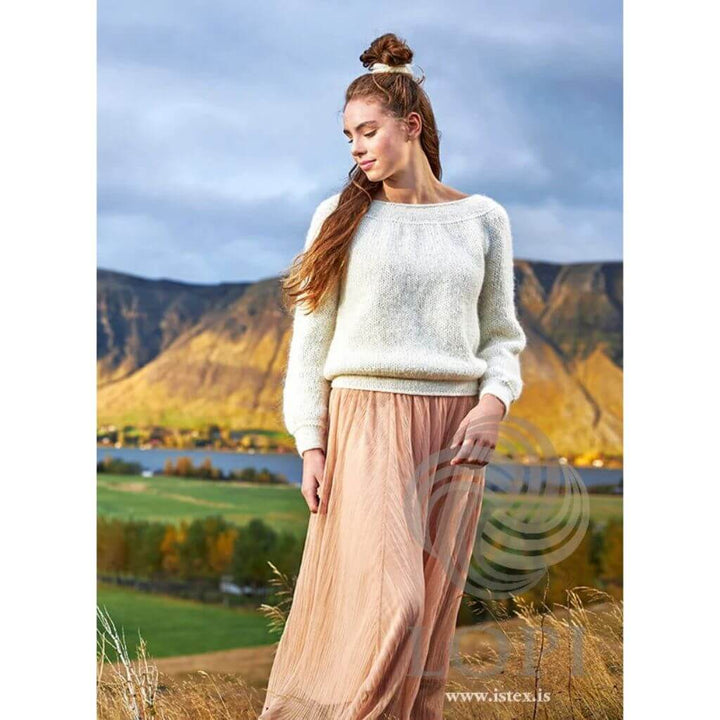 Pullover Saga án fléttu Strickanleitung - Lopi (PDF)