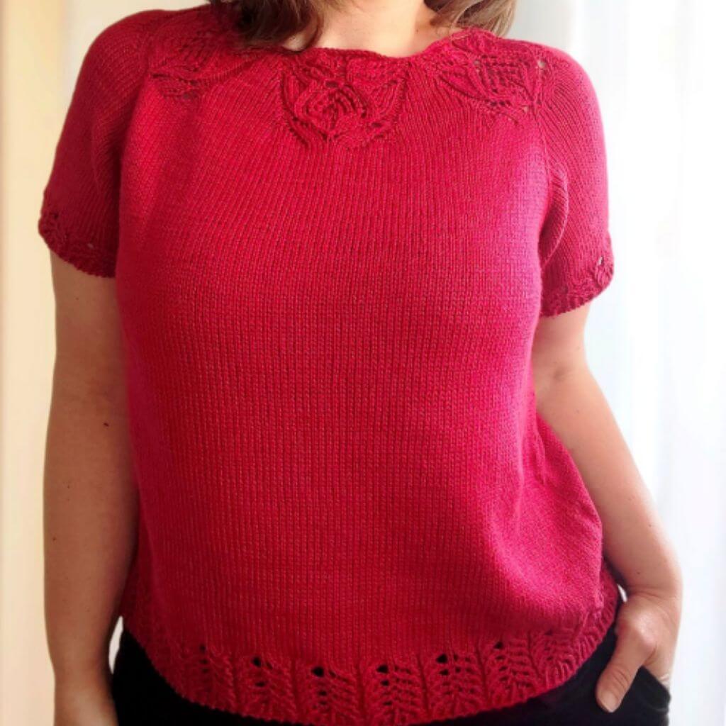 Shirt Roselle Bloom Tee Strickanleitung - Miene Knits (PDF)
