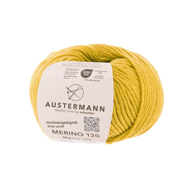 Austermann Merino 120, Farbe 165 Safran – Merino und Schurwolle bei Lieblingsgarn