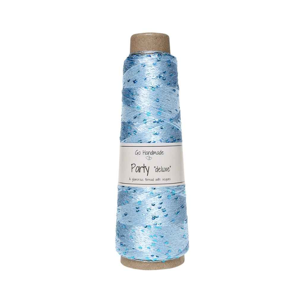 Go Handmade Yarn Party deluxe, Farbe Sky Blue – Synthetik bei Lieblingsgarn