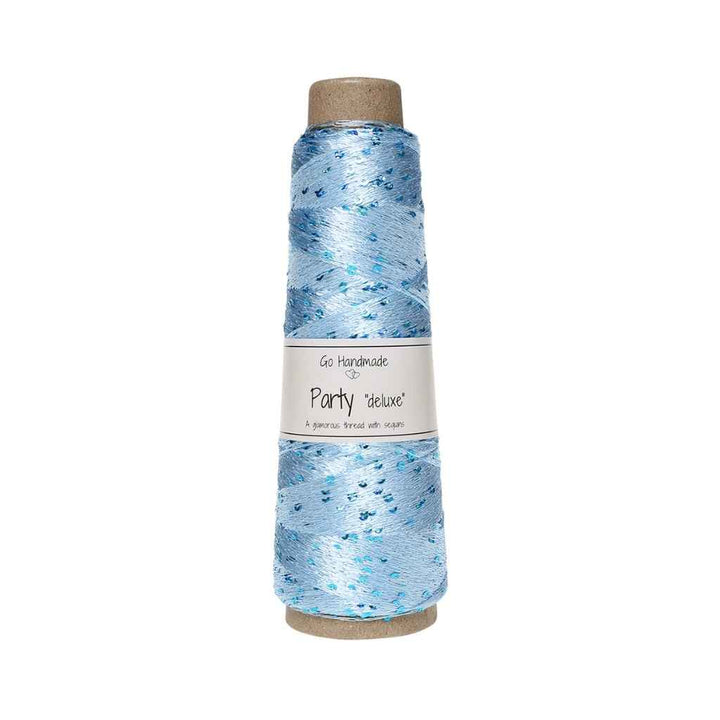 Go Handmade Yarn Party deluxe, Farbe Sky Blue – Synthetik bei Lieblingsgarn