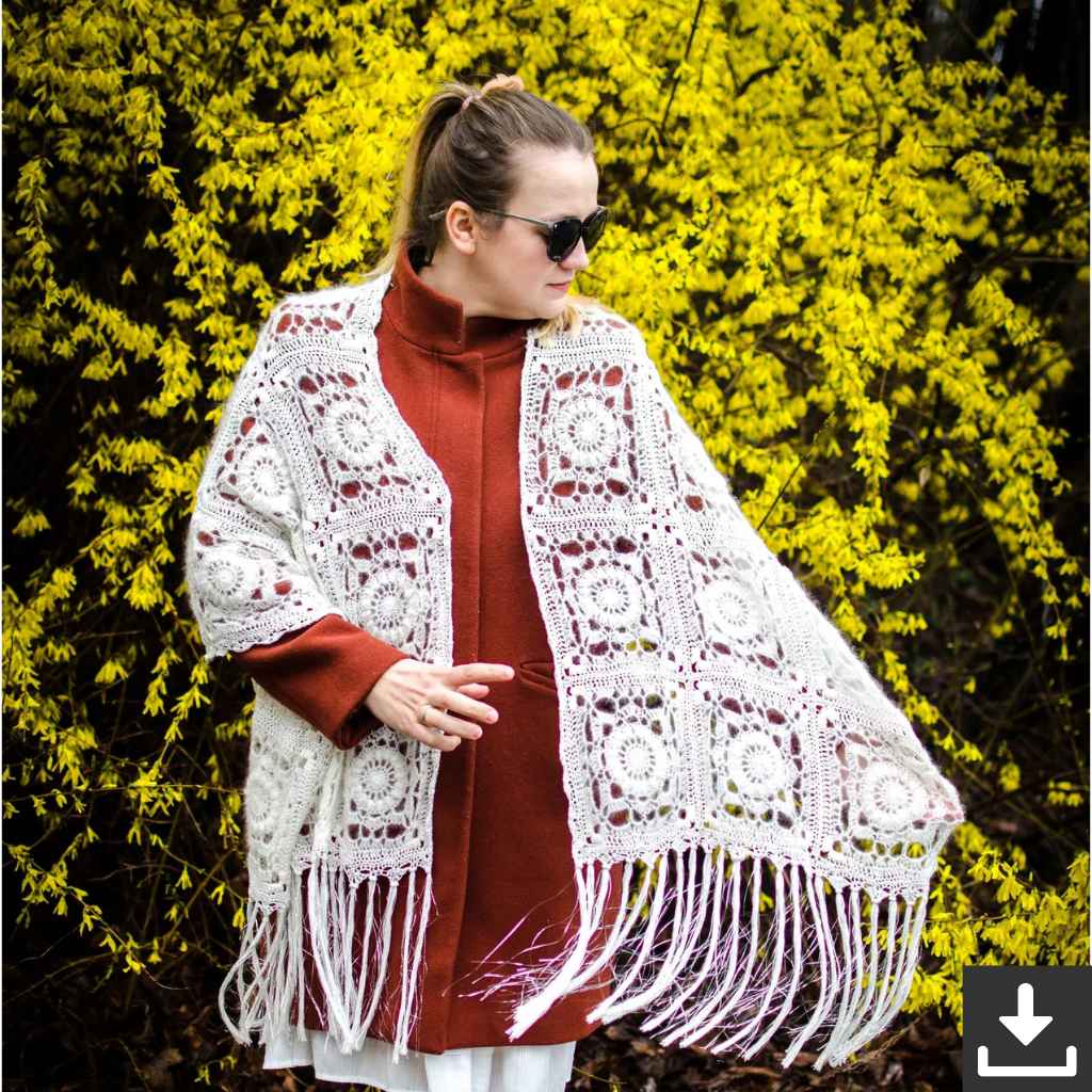 cickadesign Pattern Tuch Snowdrop Shawl Häkelanleitung - Cicka Design (PDF) bei bei bei bei Lieblingsgarn