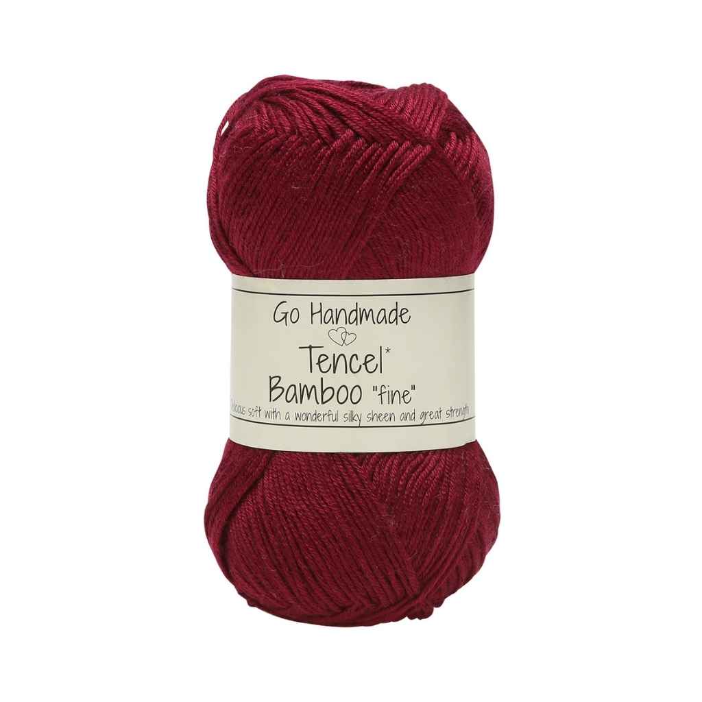 Go Handmade Tencel Bamboo "fine", Farbe Soft Burgund – Bambus und Tencel bei Lieblingsgarn