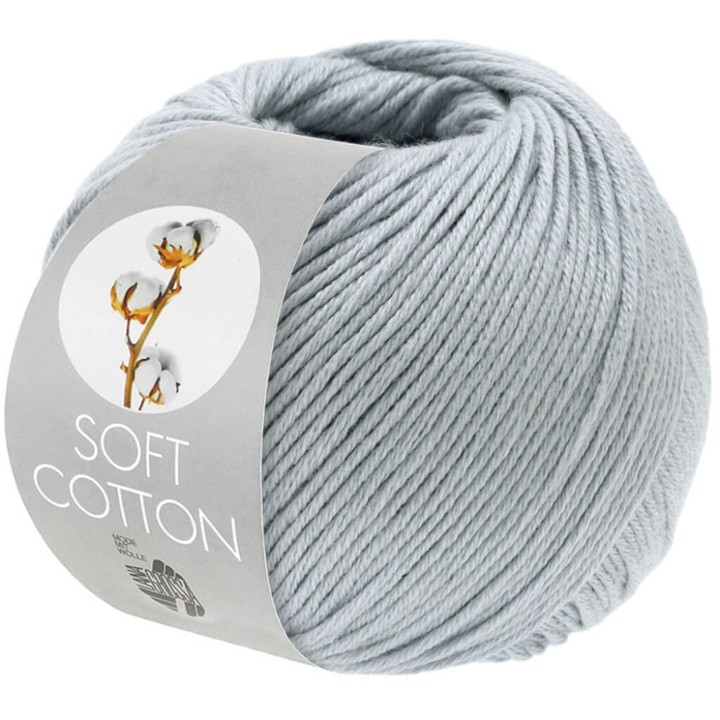 Lana Grossa Soft Cotton 50 g, Farbe 56 Eisblau – Acryl und Baumwolle bei Lieblingsgarn