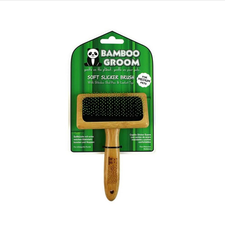 Bamboo Groom Softbürste - Medium bei bei bei bei Lieblingsgarn