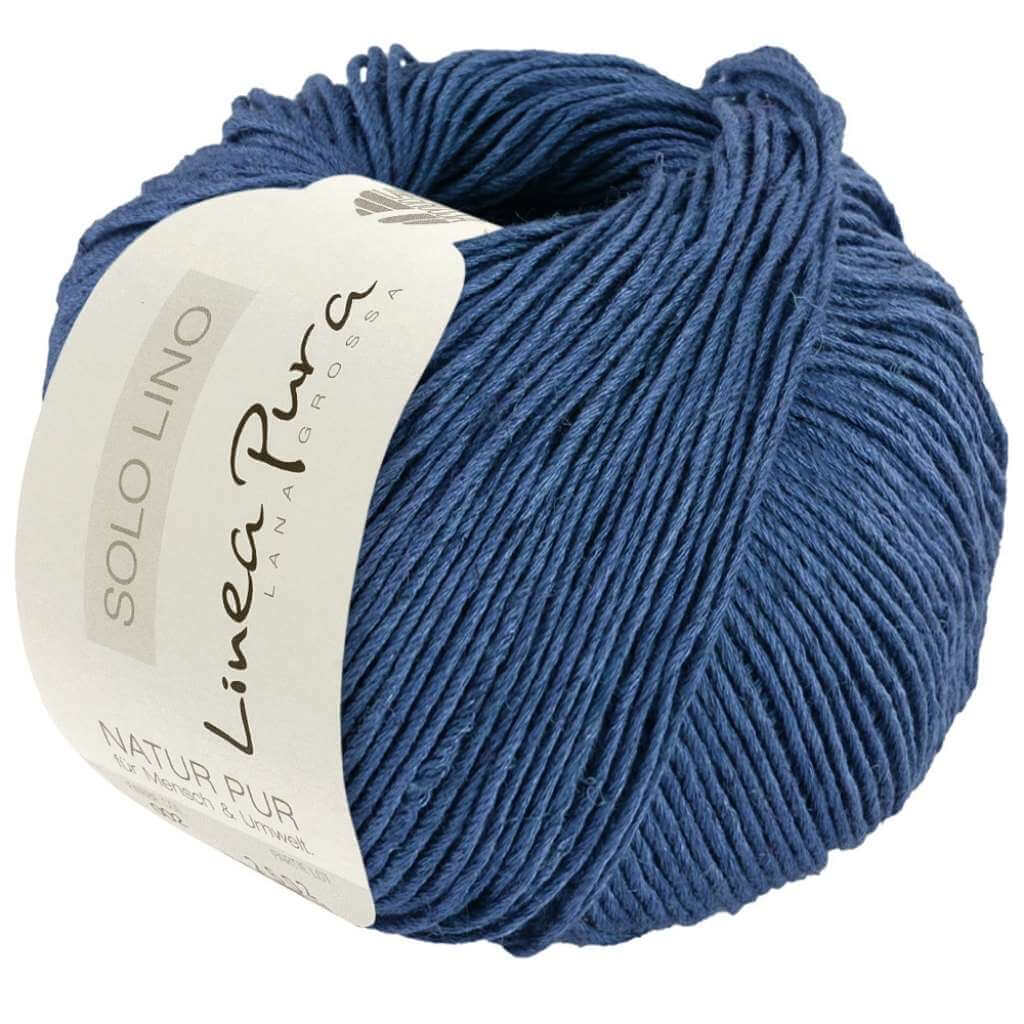 Lana Grossa Solo Lino 50 g, Farbe 76 Blau – Leinen bei Lieblingsgarn