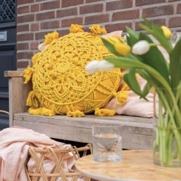 Durable Pattern Solstice Makramee Kissen Durable Rope (PDF) bei bei bei bei Lieblingsgarn