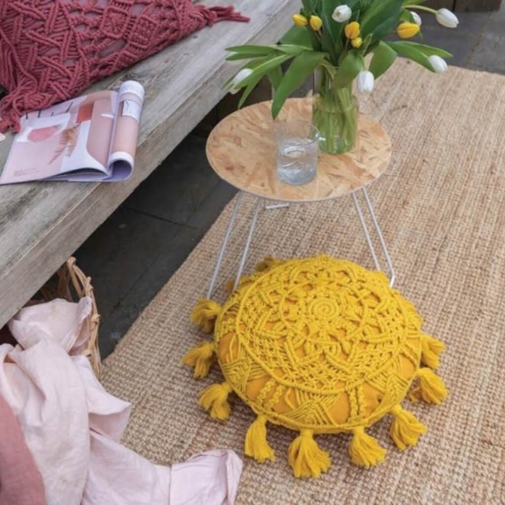 Durable Pattern Solstice Makramee Kissen Durable Rope (PDF) bei bei bei bei Lieblingsgarn