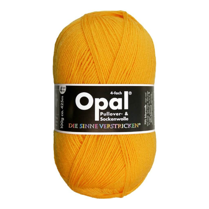 Opal 5182 - Sonnengelb Opal Sockenwolle Uni 4-fach 100g Lieblingsgarn