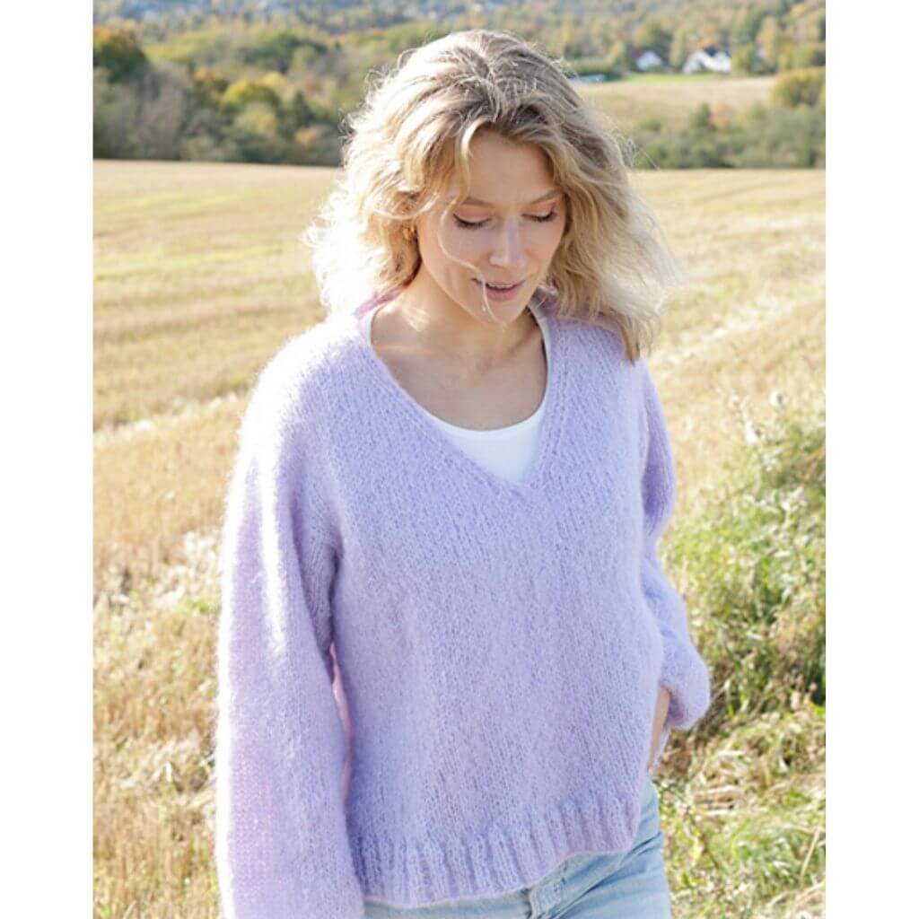Drops Design Pattern Damen Pullover Spring Iris Strickanleitung - Drops (PDF) bei bei bei bei Lieblingsgarn