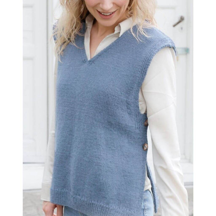 Drops Design Pattern Pullunder Steel Sky Vest Strickanleitung - Drops (PDF) bei bei bei bei Lieblingsgarn