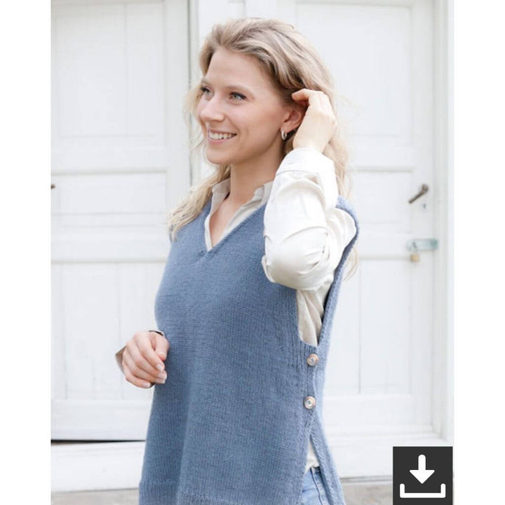Drops Design Pattern Pullunder Steel Sky Vest Strickanleitung - Drops (PDF) bei bei bei bei Lieblingsgarn