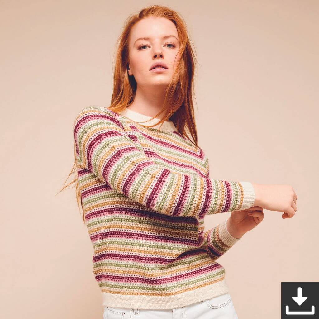 Sandnes Garn Pattern Damen Streifenpullover Strickanleitung - Sandnes Garn (PDF) bei bei bei bei bei bei bei Lieblingsgarn