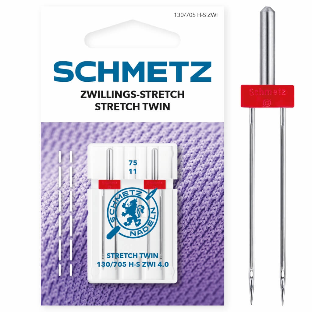Schmetz Stretch Zwilling-Nadeln 130/705 H-S ZWI, Farbe 2 – Metall bei Lieblingsgarn
