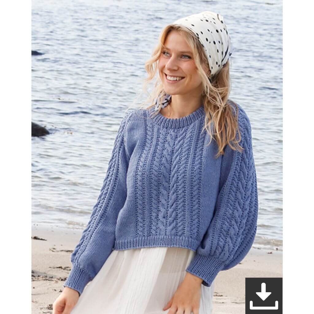 Drops Design Pattern Damen Pullover Swept Away Strickset - Drops (PDF) bei bei bei bei Lieblingsgarn