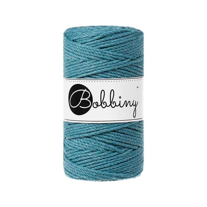 Bobbiny Makramee Garn 3mm gedreht, Farbe Teal – Baumwolle bei Lieblingsgarn